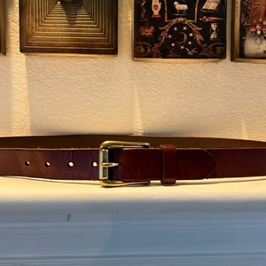 Polo Ralph Lauren Vintage Distressed Brown Italian Leather Belt‎ Size 38